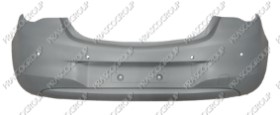 PARE-CHOCS ARRIERE AVEC APPRET-AVEC CACHE CROCHET-AVEC TROUS RADAR,AVEC EMPREINTES POUR AIDE STATIONNEMENT,ECHAPPEMENT GRAND A GAUCHE,CADRE ECHAPPEMENT