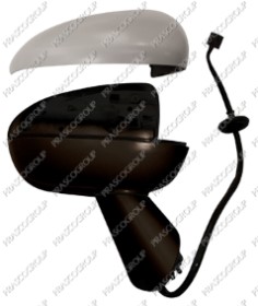 RETROVISEUR DROIT ELECTRIQUE-CHAUFFANT-COQUILLE DE RETROVISEUR AVEC APPRET-SOCLE NOIR 6HP5