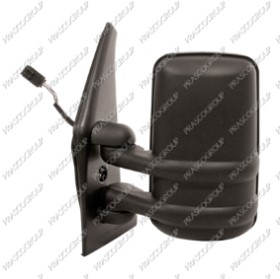 RETROVISEUR GAUCHE ELECTRIQUE-NOIR-CHAUFFANT-CONVEXE/CHROME'-BRAS COURT