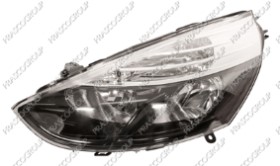 PHARE GAUCHE H1+H7 ELECTRIQUE AVEC MOTEUR-NOIR-JONCS NOIR