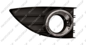 GRILLE DROITE NOIRE STRUCTURE' DE PARE-CHOCS-AVEC SIEGE ANTIBROUILLARD-AVEC CADRE CHROME'