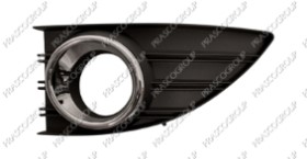 GRILLE GAUCHE NOIRE STRUCTURE' DE PARE-CHOCS-AVEC SIEGE ANTIBROUILLARD-AVEC CADRE CHROME'