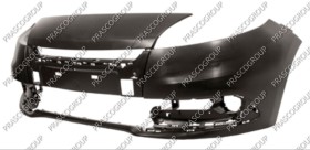 PARE-CHOCS AVANT NOIR-SURFACE LISSE PRET A PEINDRE-A/CACHE CROCHET-AVEC ENPREINTES POUR CAPTEURS, ET LAVEPHARES