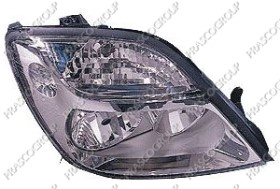 PHARE DROIT H7+H1 ELECTRIQUE SANS MOTEUR-CHROME'