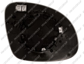 VERRE DE RETROVISEUR GAUCHE ASPHERIQUE-CHAUFFANT-CHROME'