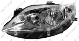 PHARE GAUCHE H7+H7 ELECTRIQUE AVEC MOTEUR-CHROME'