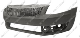 PARE-CHOCS AVANT NOIR-SURFACE LISSE PRET A PEINDRE-AVEC ENPREINTES POUR CAPTEURS-AVEC GRILLE NOIRE