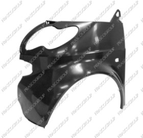 AILE AVANT GAUCHE EN PLASTIQUE AVEC TROU FEU D'AILE-NOIR-SURFACE LISSE PRET A PEINDRE MOD. CABRIOLET