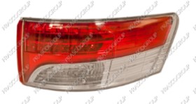 FEU D'AILE ARRIERE DROIT SANS PORTE LAMPE ROUGE/BLANC MOD. 4 PORTES