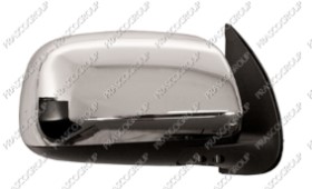RETROVISEUR DROIT MANUEL-NOIR-CONVEXE/CHROME-AVEC COQUILLE CHROME'