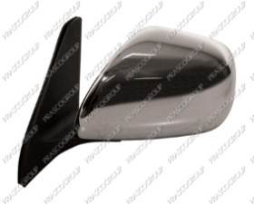 RETROVISEUR GAUCHE MANUEL-NOIR-CONVEXE/CHROMEE-AVEC COQUILLE CHROMEE-MOD. 02 >