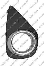 GRILLE DROITE NOIRE DE PARE-CHOCS-AVEC SIEGE ANTIBROUILLARD-AVEC CADRE SATINE' MOD. HYBRID