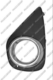 GRILLE GAUCHE NOIRE DE PARE-CHOCS-AVEC SIEGE ANTIBROUILLARD-AVEC CADRE SATINE' MOD. HYBRID