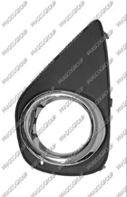 GRILLE GAUCHE NOIRE DE PARE-CHOCS-AVEC SIEGE ANTIBROUILLARD-AVEC CADRE CHROME'