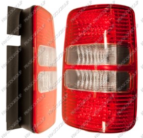 FEU D'AILE ARRIERE DROIT SANS PORTE LAMPE-BLANC/ROUGE MOD. 2 PORTES