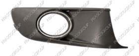 GRILLE DROITE NOIRE DE PARE-CHOCS-AVEC SIEGE ANTIBROUILLARD-AVEC CADRE CHROME'