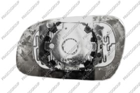 VERRE DE RETROVISEUR DROIT-CONVEX-CHAUFFANT-CHROME'