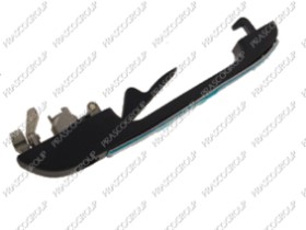 POIGNEE EXTERIEURE AVANT DROITE-NOIRE--AVEC BORD CHROME'-AVEC TROU BARILLET