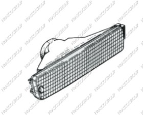 FEU DROIT BLANC DE PARE-CHOCS AVANT SANS PORTE LAMPE