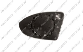 VERRE DE RETROVISEUR DROIT-CONVEX-CHAUFFANT-CHROME'