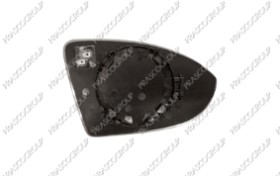 VERRE DE RETROVISEUR GAUCHE ASPHERIQUE-CHAUFFANT-CHROME'