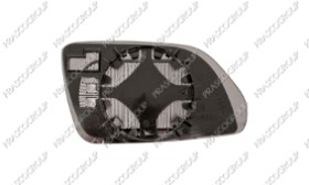 VERRE DE RETROVISEUR GAUCHE ASPHERIQUE-CHAUFFANT-CHROME'