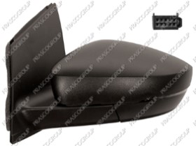 RETROVISEUR GAUCHE MECANIQUE-NOIR-AVEC FEU REPETITEUR-ASPHERIQUE/CHROME'-CONNECTEUR RECTANGULAIRE-10H2P MOD. 12/09 &gt;