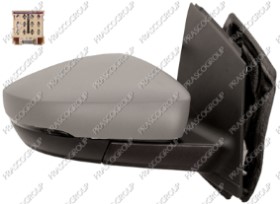 RETROVISEUR DROIT ELECTRIQUE-CHAUFFANT-AVEC APPRET-AVEC FEU REPETITEUR-CONNECTEUR CARRE' 12H6P-CONVEXE-MOD. &gt;11/09