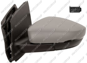 RETROVISEUR GAUCHE ELECTRIQUE-CHAUFFANT-AVEC APPRET-AVEC FEU REPETITEUR-ASPHERIQUE/CHROME'-CONNECTEUR RECTANGULAIRE-10H6P-MOD. 11/09 &gt;