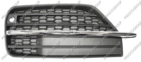 GRILLE GAUCHE NOIRE DE PARE-CHOCS-AVEC MOULURE CHROMEE'-AVEC TROUS RADAR+SUPPORT CAPTEUR